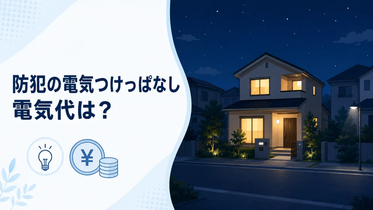 防犯で電気つけっぱなしの電気代は月いくら？効果と火事リスクも解説