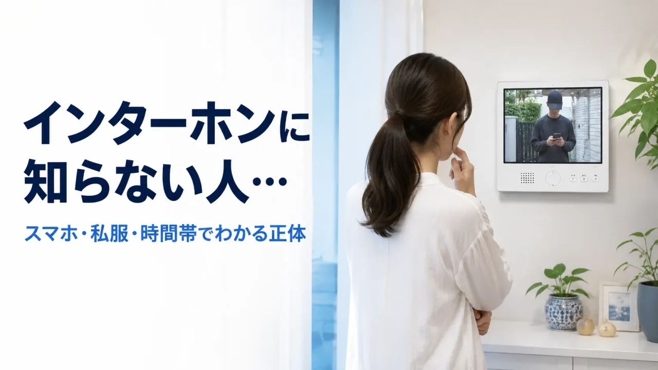 インターホンに知らない人が。。。