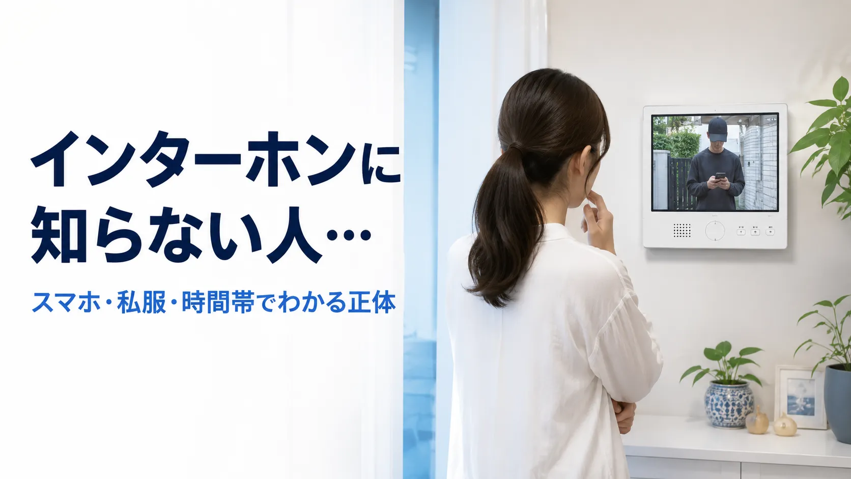 インターホンに知らない人が。。。